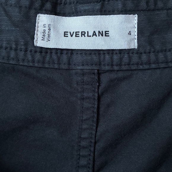 Everlane The Fatigue Barrel Pant 4 black organic cotton & linen - Picture 4 of 9